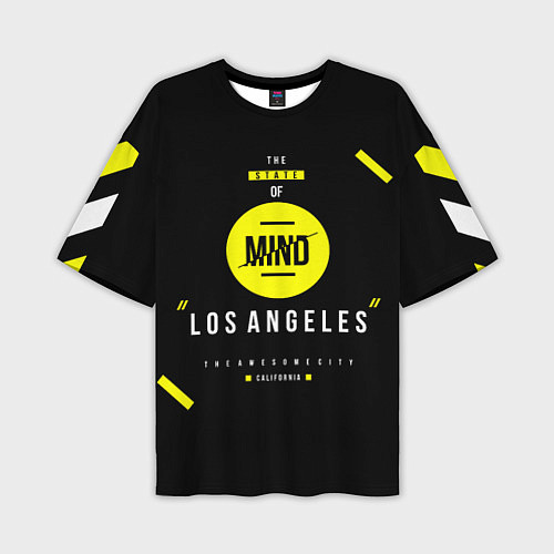 Мужская футболка оверсайз Off-White: Los Angeles / 3D-принт – фото 1