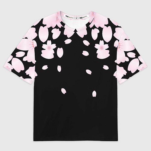 Мужская футболка оверсайз САКУРА / 3D-принт – фото 1