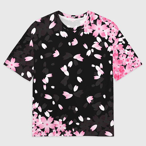 Мужская футболка оверсайз САКУРА / 3D-принт – фото 1
