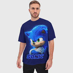 Футболка оверсайз мужская SONIC, цвет: 3D-принт — фото 2