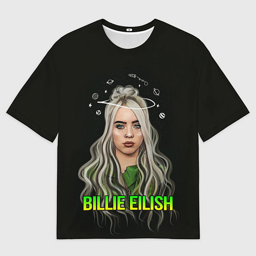 Мужская футболка оверсайз BILLIE EILISH / 3D-принт – фото 1