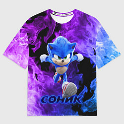 Футболка оверсайз мужская SONIC, цвет: 3D-принт
