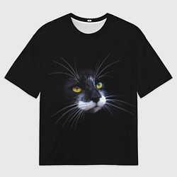 Мужская футболка оверсайз Кот