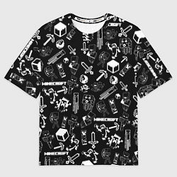 Футболка оверсайз мужская Minecraft pattern, цвет: 3D-принт