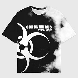 Футболка оверсайз мужская Coronavirus 2019 - nCoV, цвет: 3D-принт