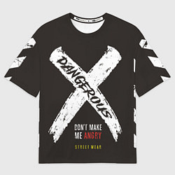 Футболка оверсайз мужская Off-White: Dangerous, цвет: 3D-принт