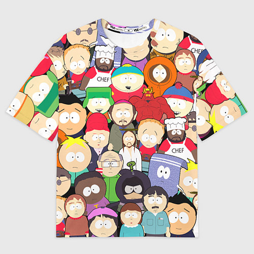 Мужская футболка оверсайз South Park персонажи / 3D-принт – фото 1