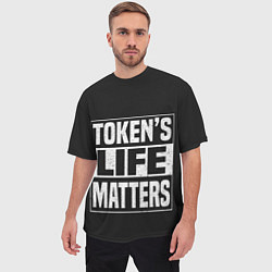 Футболка оверсайз мужская TOKENS LIFE MATTERS, цвет: 3D-принт — фото 2