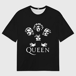 Футболка оверсайз мужская QUEEN НА СПИНЕ, цвет: 3D-принт