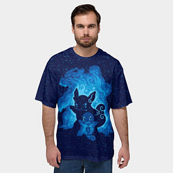 Футболка оверсайз мужская Сквиртл Эша, цвет: 3D-принт — фото 2
