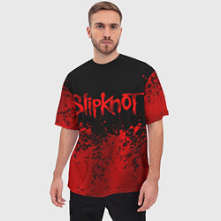Футболка оверсайз мужская Slipknot 9, цвет: 3D-принт — фото 2