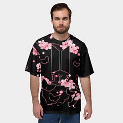 Футболка оверсайз мужская BTS, цвет: 3D-принт — фото 2