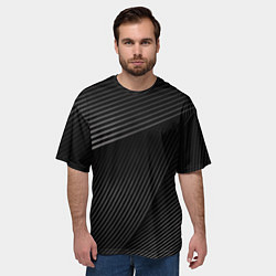 Футболка оверсайз мужская МЕТАЛЛИЧЕСКИЕ ПОЛОСЫ, цвет: 3D-принт — фото 2
