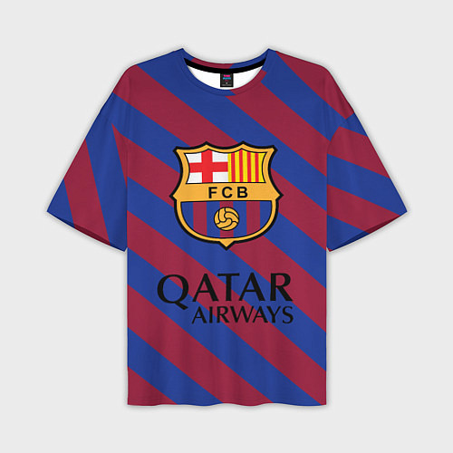 Мужская футболка оверсайз Barcelona / 3D-принт – фото 1