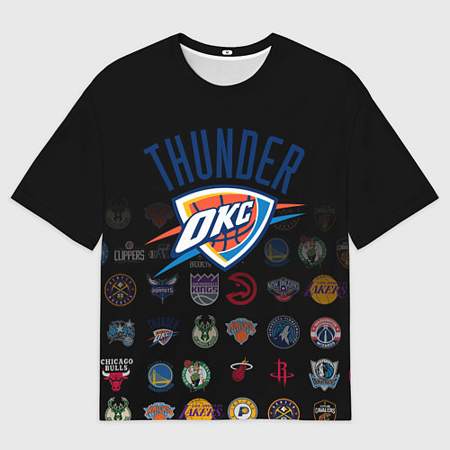 Мужская футболка оверсайз Oklahoma City Thunder 2 / 3D-принт – фото 1
