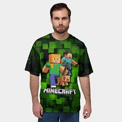 Футболка оверсайз мужская Minecraft Майнкрафт, цвет: 3D-принт — фото 2