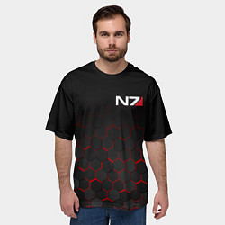 Футболка оверсайз мужская MASS EFFECT N7, цвет: 3D-принт — фото 2