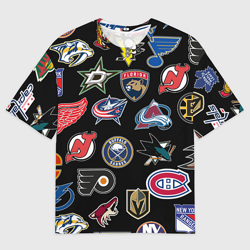 Мужская футболка оверсайз NBA PATTERN / 3D-принт – фото 1