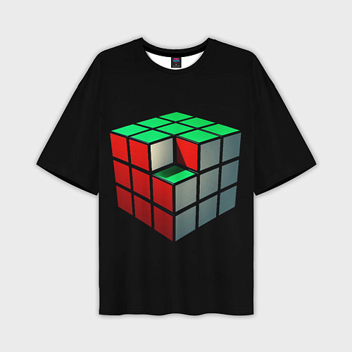 Мужская футболка оверсайз Кубик Рубика / 3D-принт – фото 1