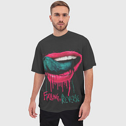 Футболка оверсайз мужская Falling in Reverse, цвет: 3D-принт — фото 2