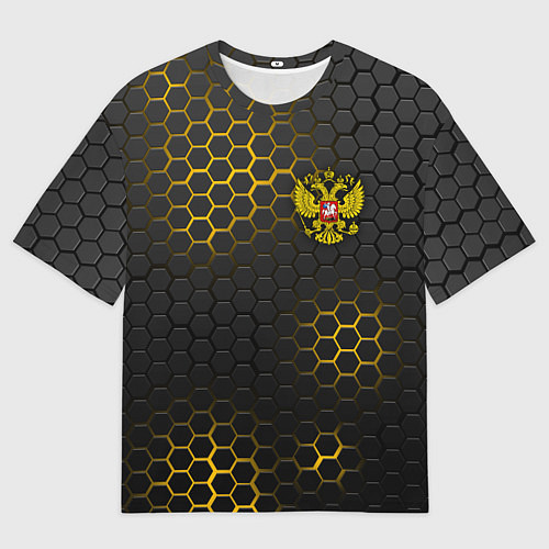 Мужская футболка оверсайз РОССИЯ / 3D-принт – фото 1