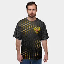 Футболка оверсайз мужская РОССИЯ, цвет: 3D-принт — фото 2