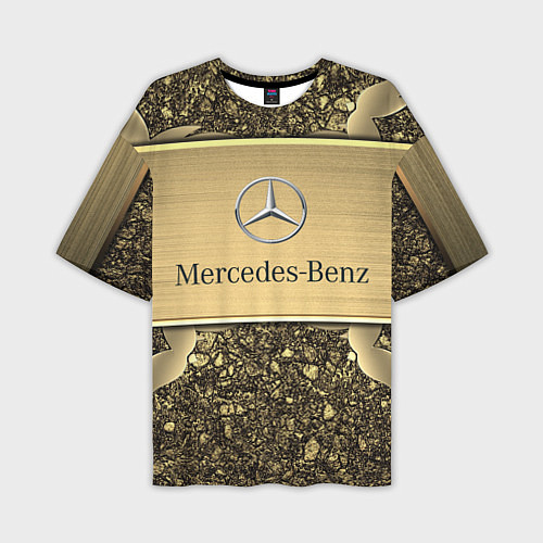 Мужская футболка оверсайз MERCEDES GOLD / 3D-принт – фото 1