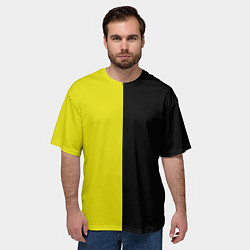 Футболка оверсайз мужская BLACK YELLOW, цвет: 3D-принт — фото 2