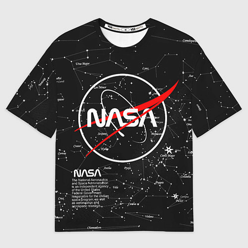 Мужская футболка оверсайз NASA / 3D-принт – фото 1