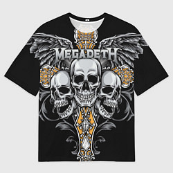 Футболка оверсайз мужская Megadeth, цвет: 3D-принт