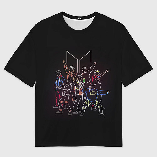 Мужская футболка оверсайз BTS / 3D-принт – фото 1