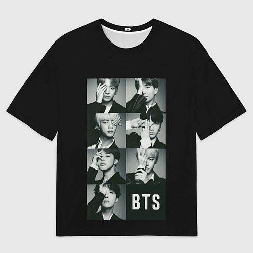 Мужская футболка оверсайз BTS / 3D-принт – фото 1
