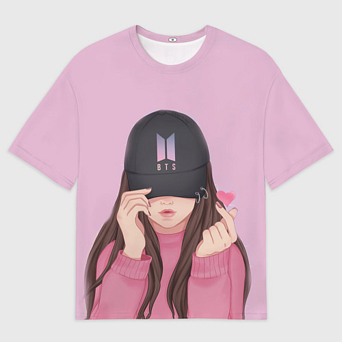 Мужская футболка оверсайз BTS / 3D-принт – фото 1