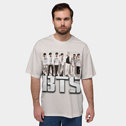 Футболка оверсайз мужская BTS, цвет: 3D-принт — фото 2