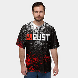 Футболка оверсайз мужская RUST, цвет: 3D-принт — фото 2