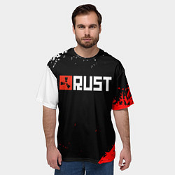 Футболка оверсайз мужская RUST, цвет: 3D-принт — фото 2