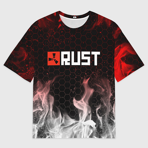 Мужская футболка оверсайз RUST / 3D-принт – фото 1