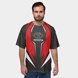 Футболка оверсайз мужская Toyota Driver team Red, цвет: 3D-принт — фото 2