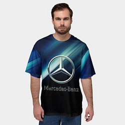 Футболка оверсайз мужская Mercedes, цвет: 3D-принт — фото 2
