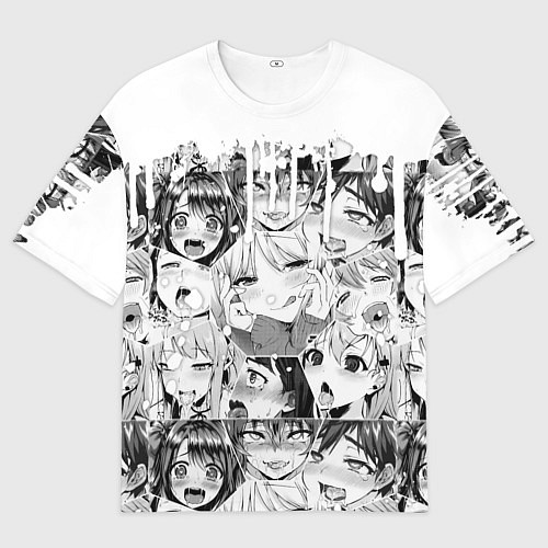 Мужская футболка оверсайз AHEGAO / 3D-принт – фото 1