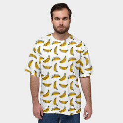 Футболка оверсайз мужская Бананы, цвет: 3D-принт — фото 2