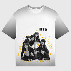 Футболка оверсайз мужская BTS, цвет: 3D-принт