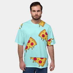 Футболка оверсайз мужская Ароматная пицца, цвет: 3D-принт — фото 2