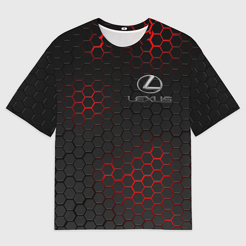 Мужская футболка оверсайз LEXUS / 3D-принт – фото 1