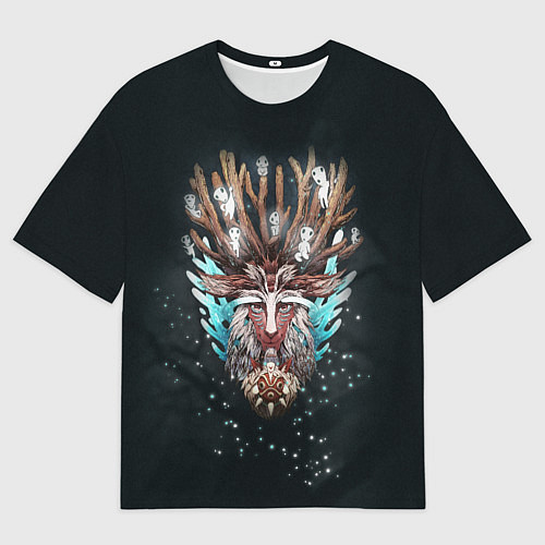 Мужская футболка оверсайз Princess Mononoke / 3D-принт – фото 1