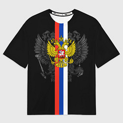 Футболка оверсайз мужская Россия, цвет: 3D-принт