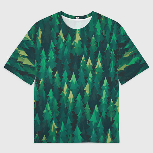 Мужская футболка оверсайз ЛЕС / 3D-принт – фото 1