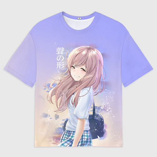 Мужская футболка оверсайз Silent Voice / 3D-принт – фото 1