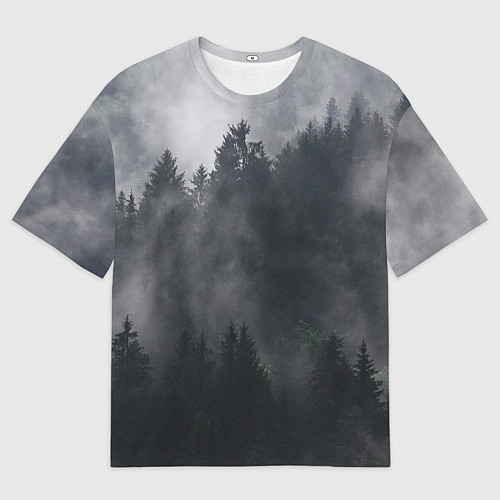 Мужская футболка оверсайз Лес / 3D-принт – фото 1