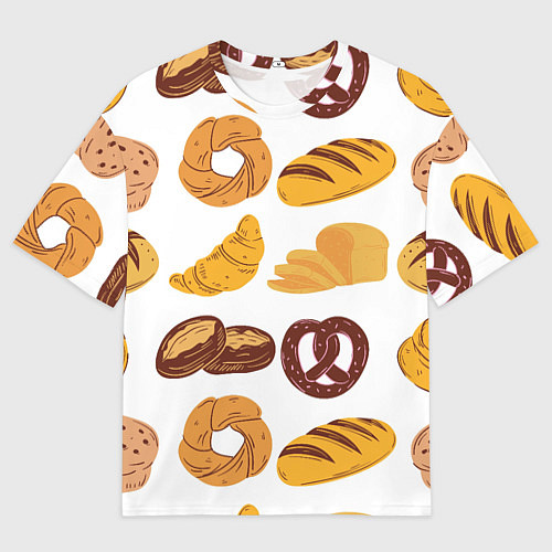 Мужская футболка оверсайз Булки / 3D-принт – фото 1
